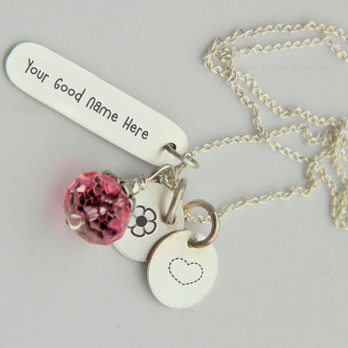 Personalized Silver Charming Necklace With Name