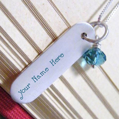 Personalized Silver Lovely Pendant With Name