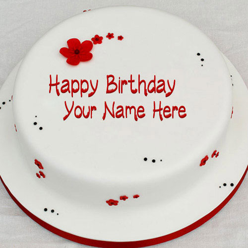 Simple Birthday Cake With Name