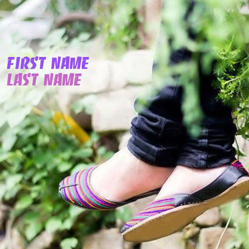 Stylish Girly Feet With Name