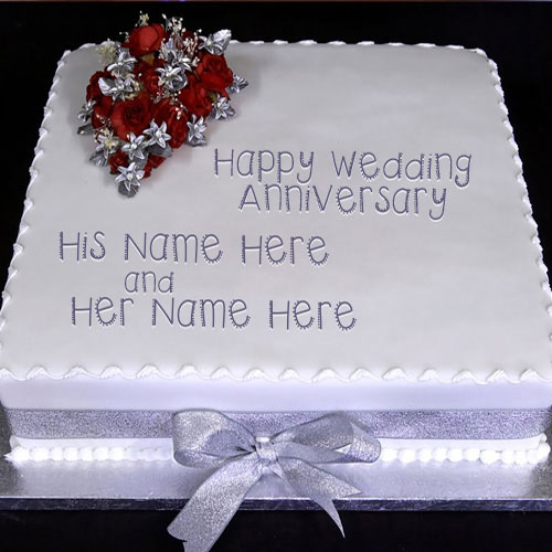 Wedding Anniversary Cake With Name