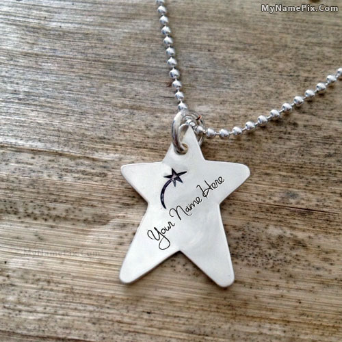 Personalized Wish Star Necklace With Name