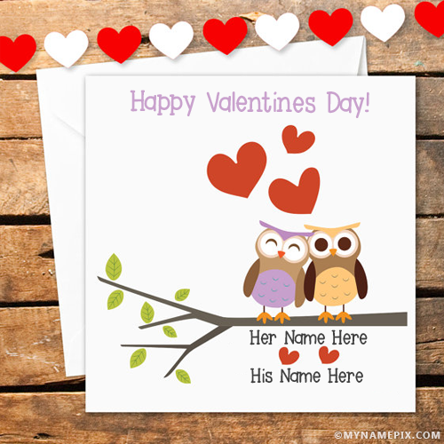 Love Birds Valentines Day Photos With Name