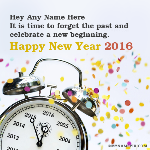 Countdown New Year 2016 Wishes With Name