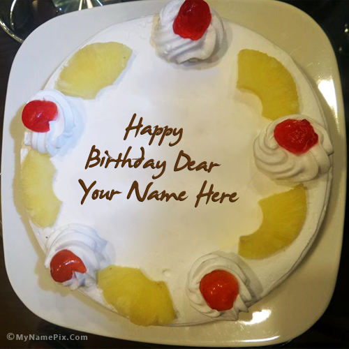 Pineapple Birthday Cake With Name