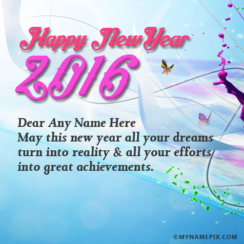 Unique Happy New Year Wishes With Name