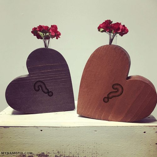 Write Couple Name Alphabets on Wooden Hearts