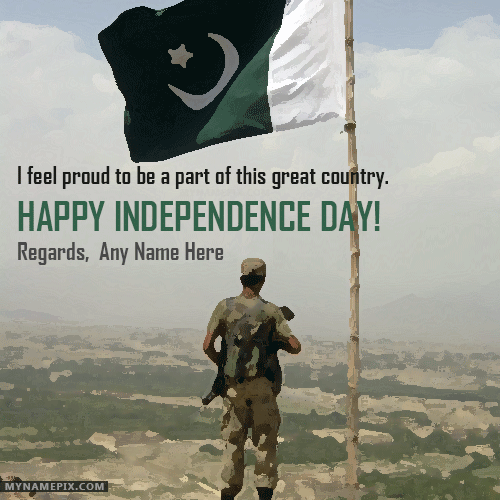 Write Your Name on Pakistan Indpenendence Day Wishes